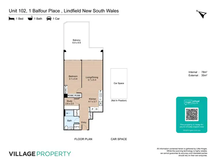 Floorplan of Homely apartment listing, 102/1 Balfour Street, Lindfield NSW 2070