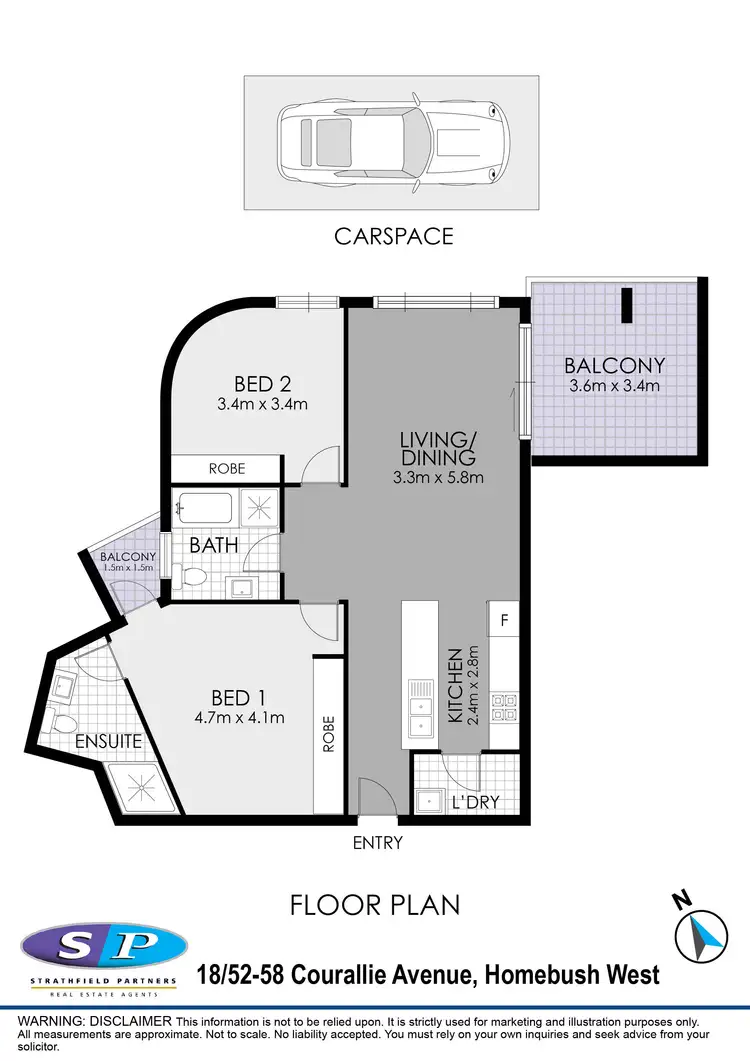 Floorplan of Homely apartment listing, 18/52-58 Courallie Avenue, Homebush West NSW 2140