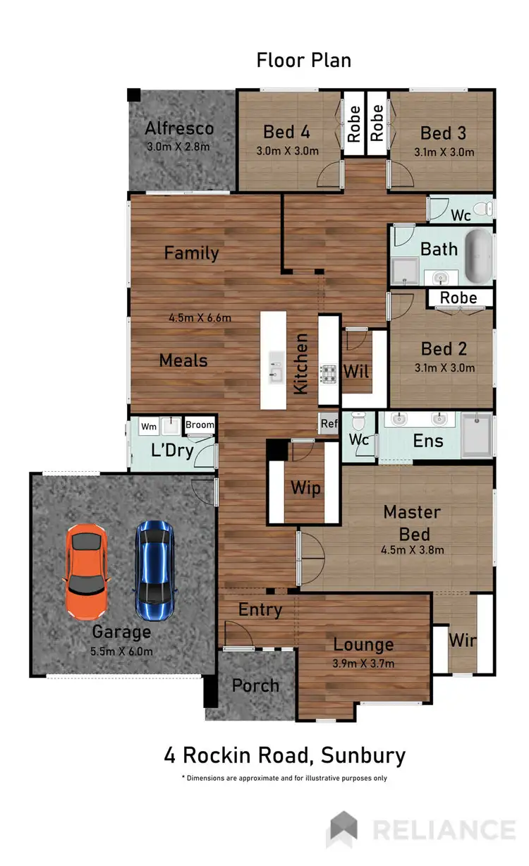 Floorplan of Homely house listing, 4 Rockin Road, Sunbury VIC 3429