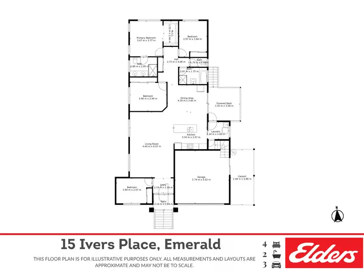 Floorplan of Homely house listing, 15 Ivers Place, Emerald QLD 4720