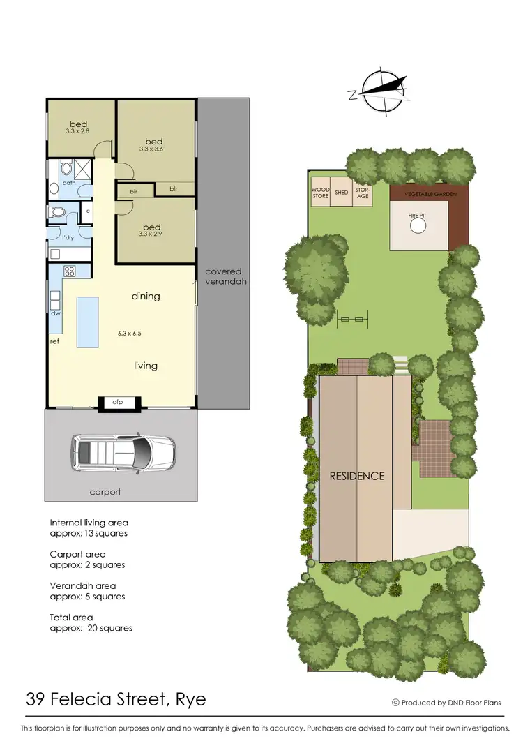 Floorplan of Homely house listing, 39 Felecia Street, Rye VIC 3941