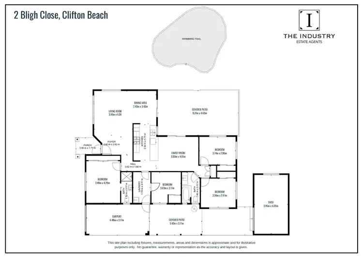 Floorplan of Homely house listing, 2 Bligh Close, Clifton Beach QLD 4879