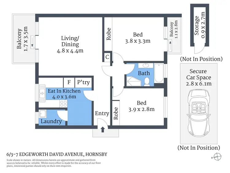 Floorplan of Homely apartment listing, 6/3-7 Edgeworth David Avenue, Hornsby NSW 2077