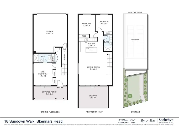 Floorplan of Homely townhouse listing, 18 Sundown Walk, Skennars Head NSW 2478