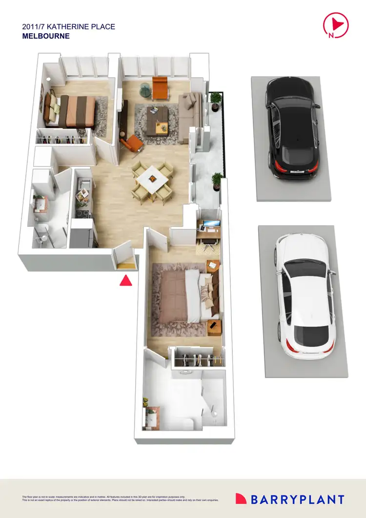 Floorplan of Homely apartment listing, 2011/7 Katherine Place, Melbourne VIC 3000