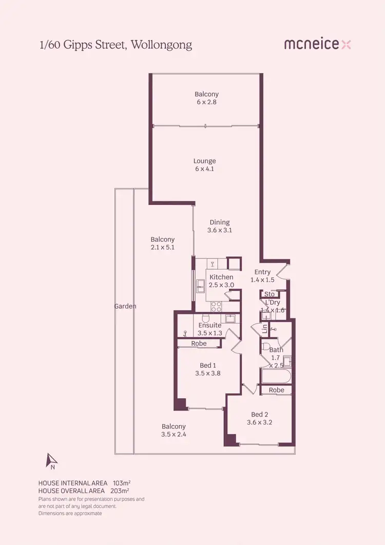 Floorplan of Homely apartment listing, 1/60 Gipps Street, Wollongong NSW 2500