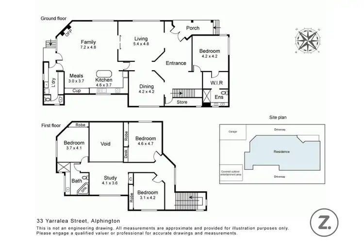 Floorplan of Homely house listing, 33 Yarralea Street, Alphington VIC 3078
