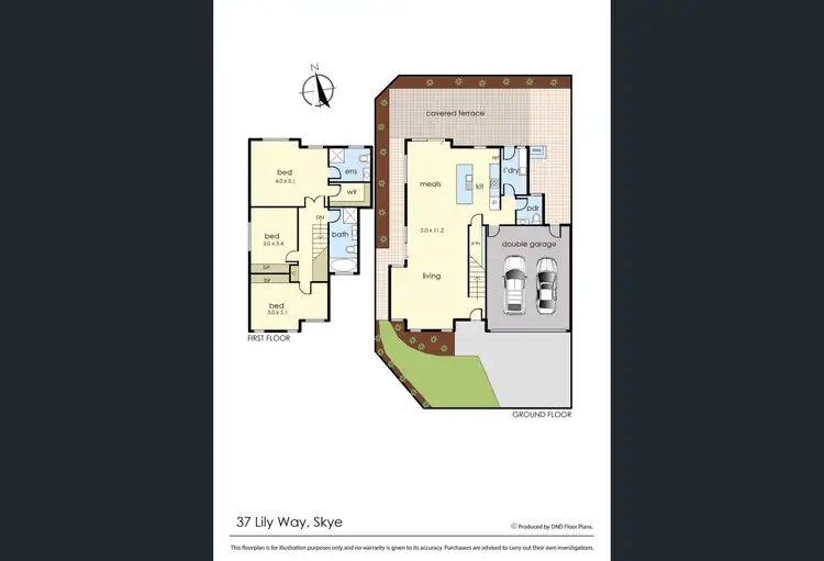 Floorplan of Homely house listing, 37 Lily Way, Skye VIC 3977