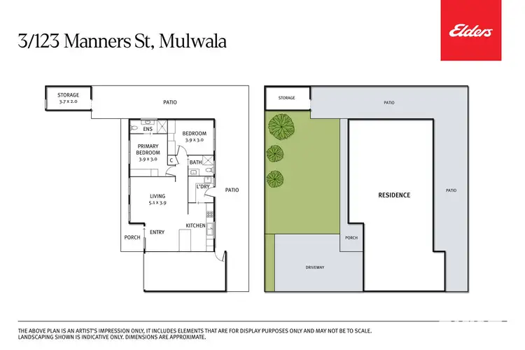 Floorplan of Homely unit listing, 3/123 Manners Street, Mulwala NSW 2647
