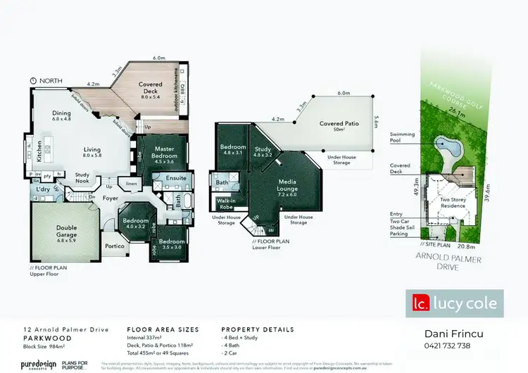Floorplan of Homely house listing, 12 Arnold Palmer Drive, Parkwood QLD 4214