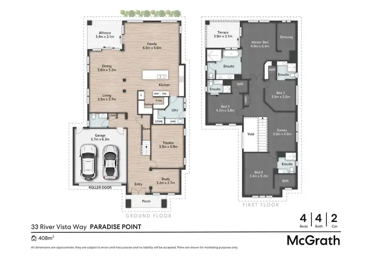 Floorplan of Homely house listing, 33 River Vista Way, Paradise Point QLD 4216