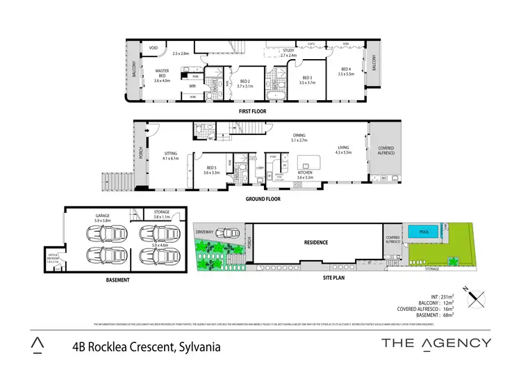 Floorplan of Homely semi-detached listing, 4b Rocklea Crescent, Sylvania NSW 2224