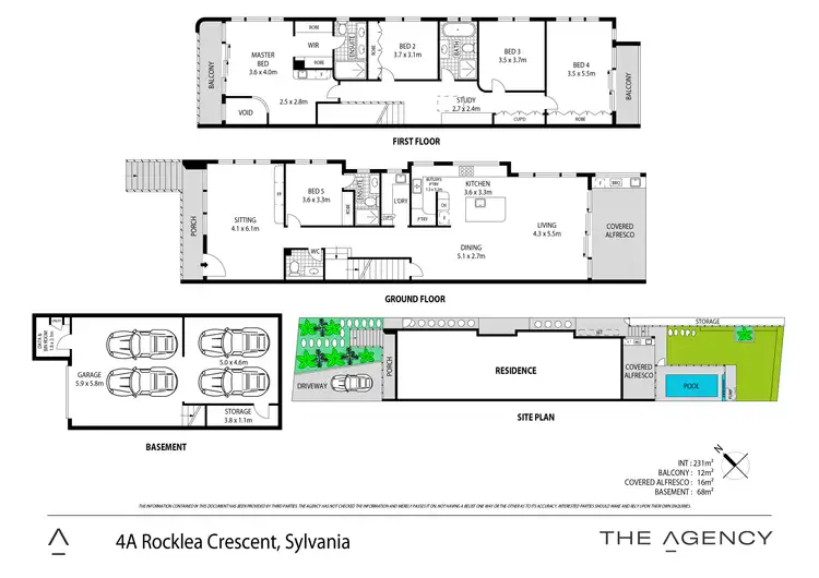 Floorplan of Homely semi-detached listing, 4b Rocklea Crescent, Sylvania NSW 2224