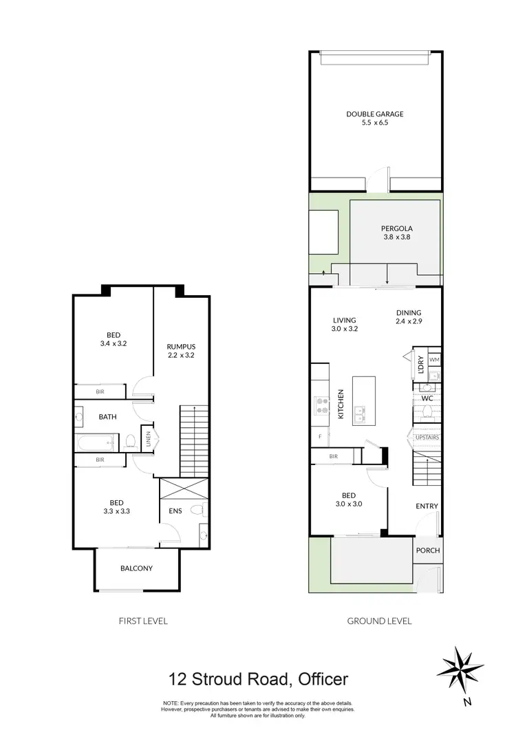 Floorplan of Homely townhouse listing, 12 Stroud Road, Officer VIC 3809