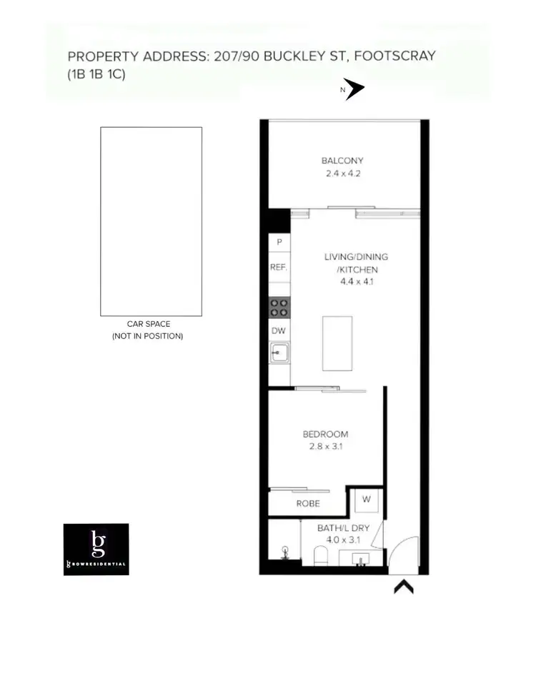 Floorplan of Homely unit listing, Level 2/207/90 Buckley Street, West Footscray VIC 3012