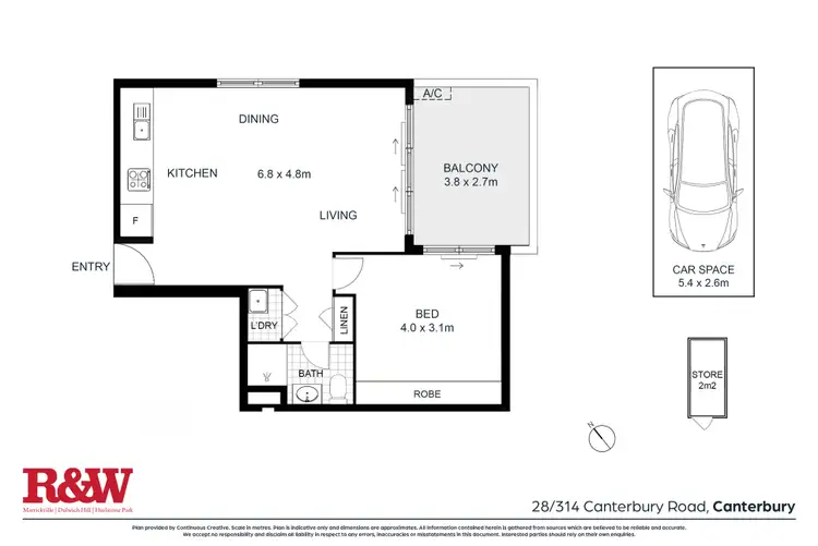Floorplan of Homely unit listing, 28/314 Canterbury Road, Canterbury NSW 2193