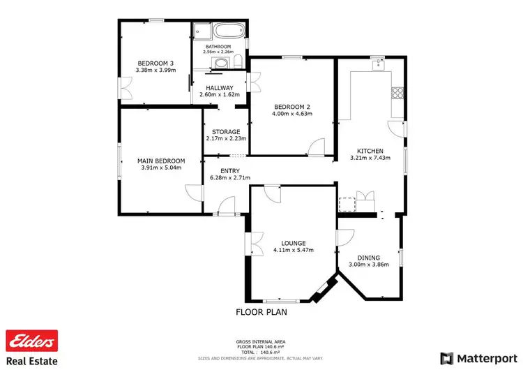 Floorplan of Homely house listing, 3 Uralia Terrace, Northam WA 6401