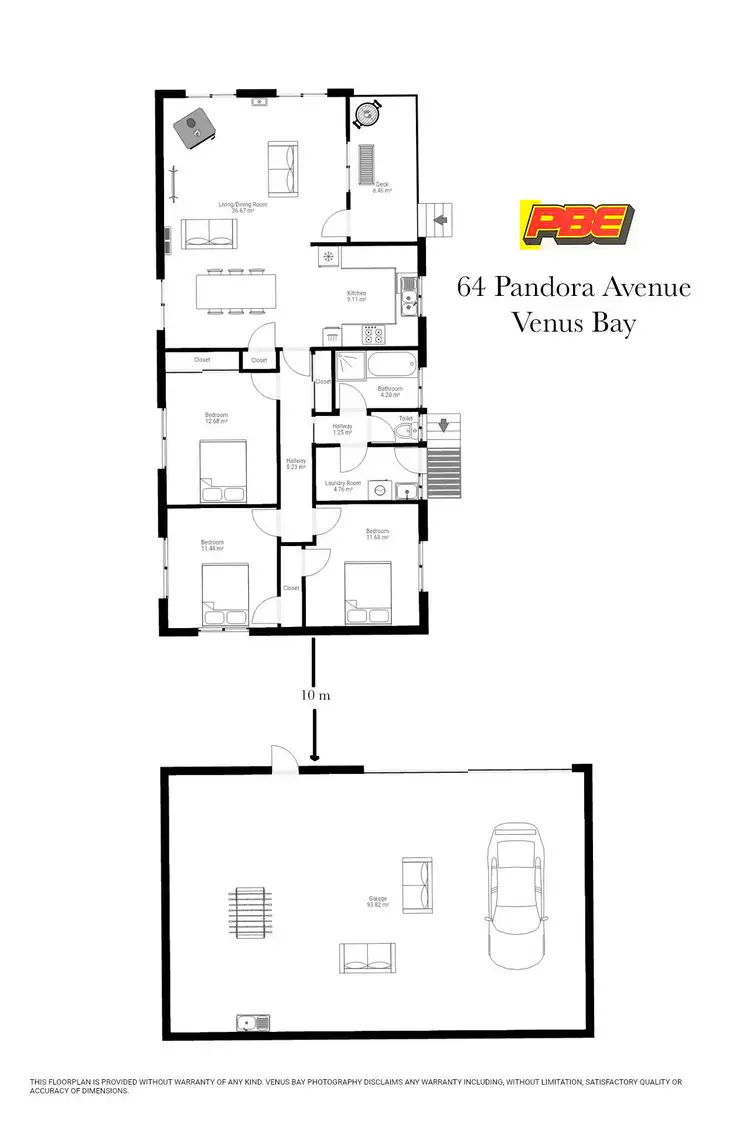 Floorplan of Homely house listing, 64 Pandora Avenue, Venus Bay VIC 3956