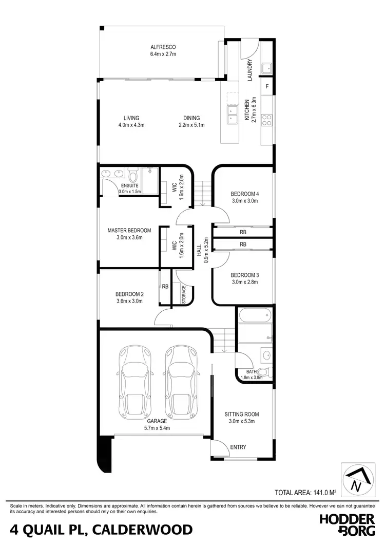 Floorplan of Homely house listing, 4 Quail Place, Calderwood NSW 2527