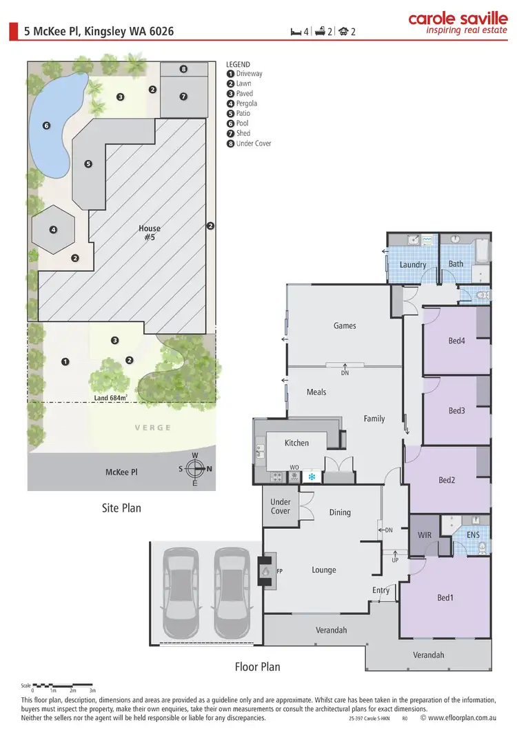Floorplan of Homely house listing, 5 McKee Place, Kingsley WA 6026