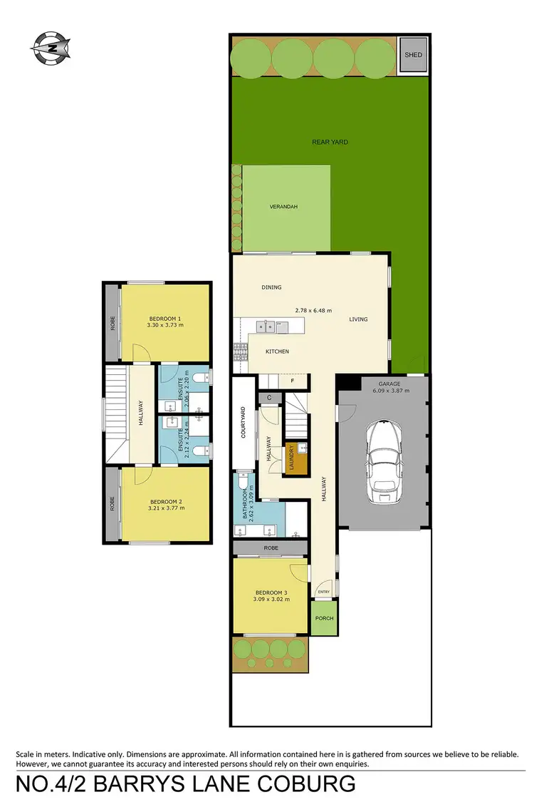 Floorplan of Homely townhouse listing, 4/2 Barrys Lane, Coburg VIC 3058