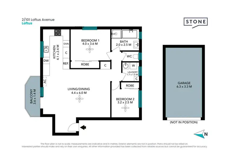 Floorplan of Homely apartment listing, 2/101 Loftus Avenue, Loftus NSW 2232