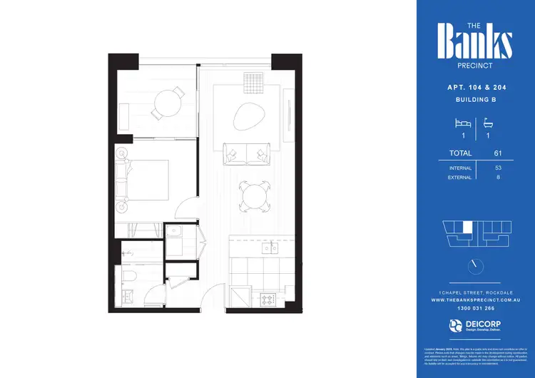 Floorplan of Homely apartment listing, B204/1 Chapel Street, Rockdale NSW 2216