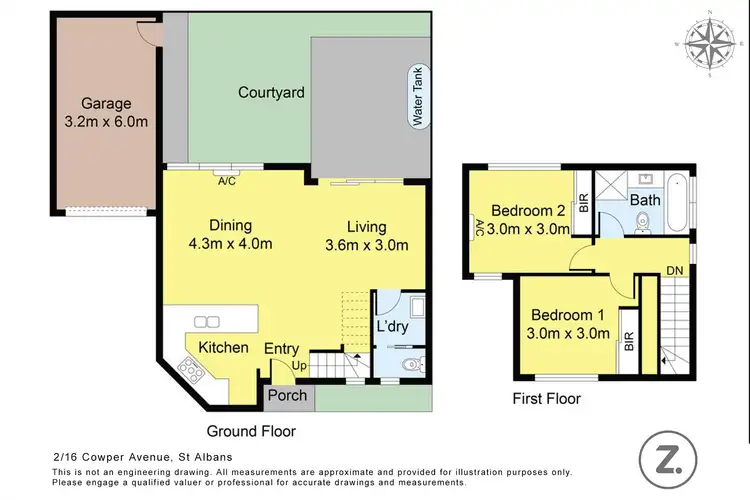 Floorplan of Homely unit listing, 2/16 Cowper Avenue, St Albans VIC 3021