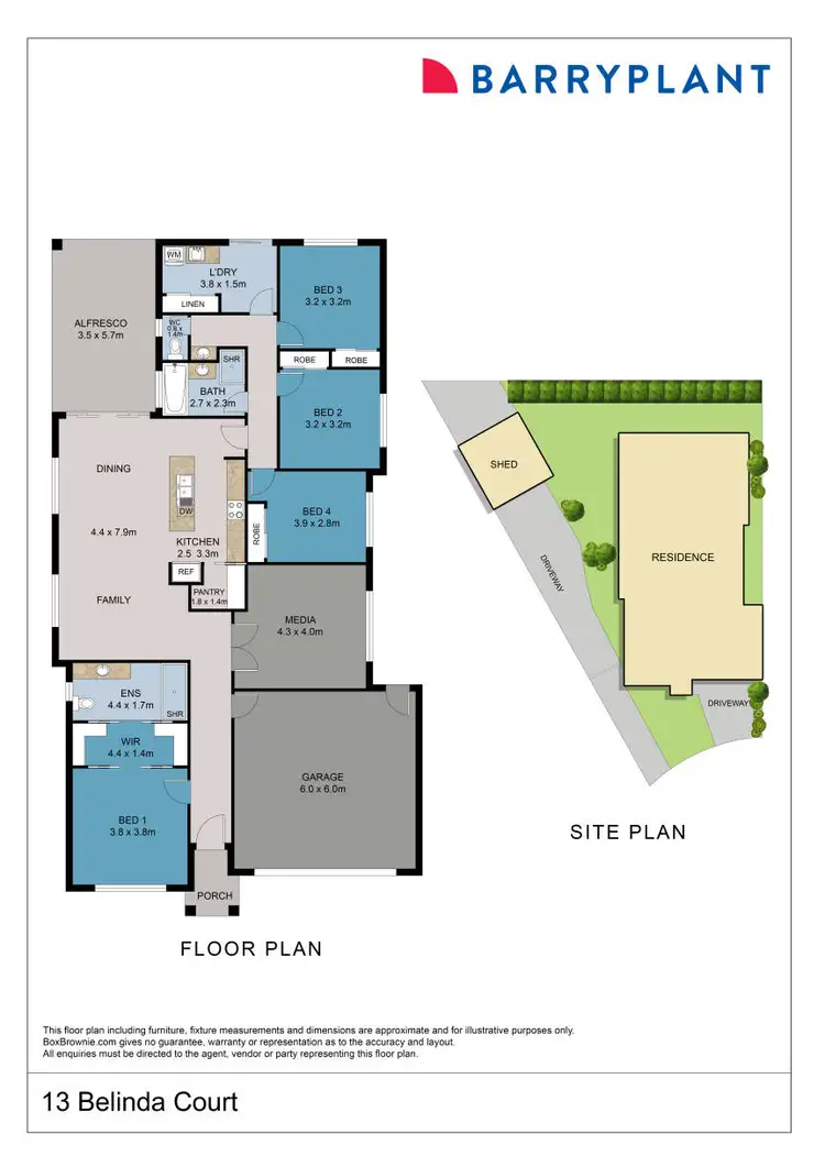 Floorplan of Homely house listing, 13 Belinda Court, Mildura VIC 3500
