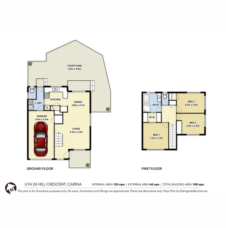 Floorplan of Homely townhouse listing, 14/24 Hill Crescent, Carina Heights QLD 4152