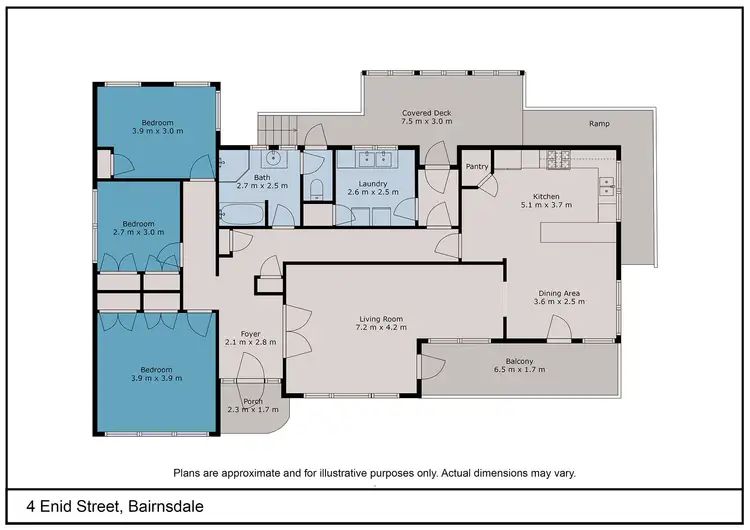 Floorplan of Homely house listing, 4 Enid Street, Bairnsdale VIC 3875