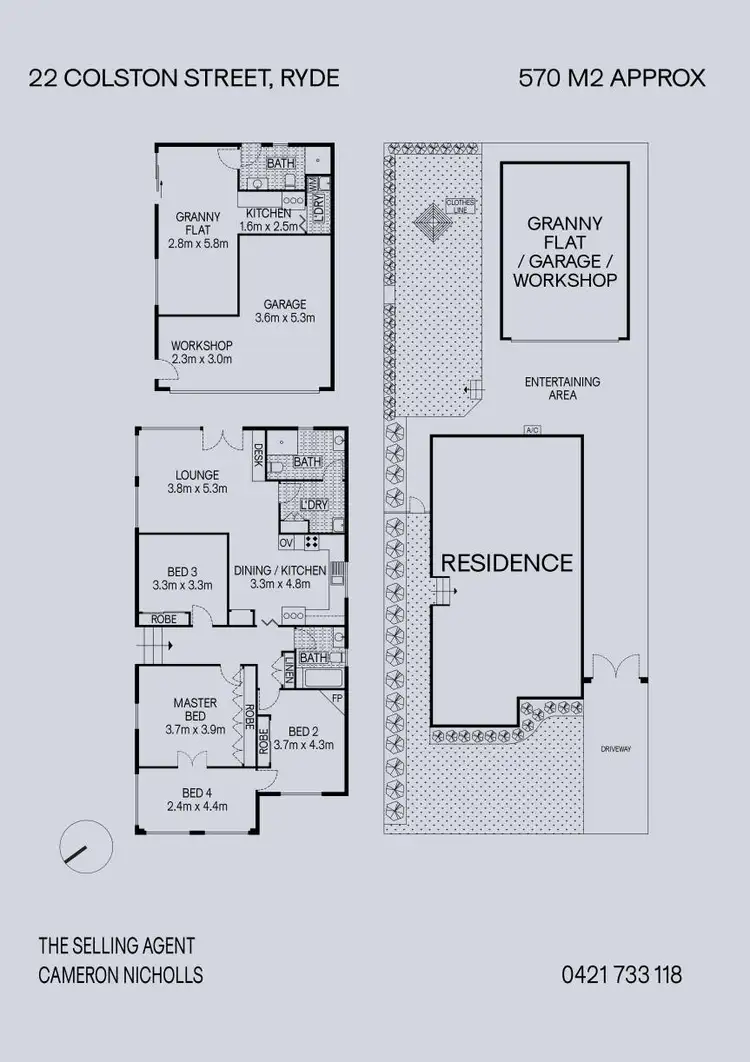 Floorplan of Homely house listing, 22 Colston Street, Ryde NSW 2112