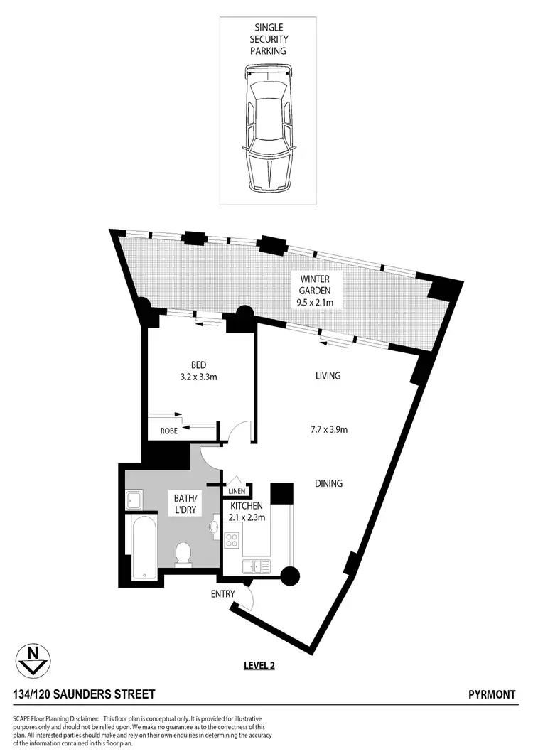 Floorplan of Homely apartment listing, 134/120 Saunders Street, Pyrmont NSW 2009