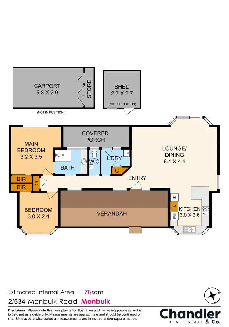 Floorplan of Homely unit listing, 2/534 Monbulk Road, Monbulk VIC 3793