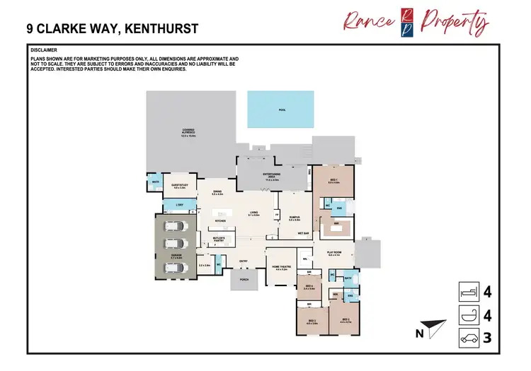 Floorplan of Homely house listing, 9 Clarke Way, Kenthurst NSW 2156