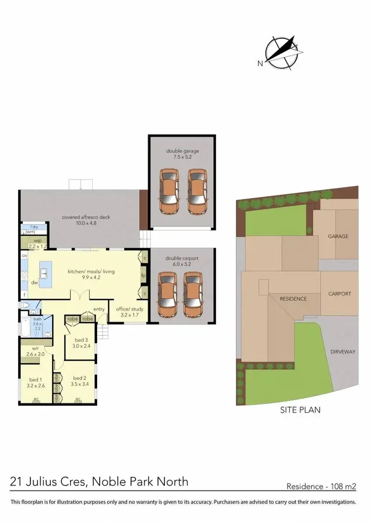 Floorplan of Homely house listing, 21 Julius Crescent, Noble Park North VIC 3174