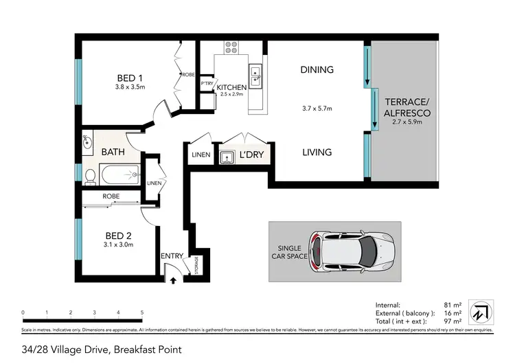 Floorplan of Homely apartment listing, 34/28-32 Village Drive, Breakfast Point NSW 2137