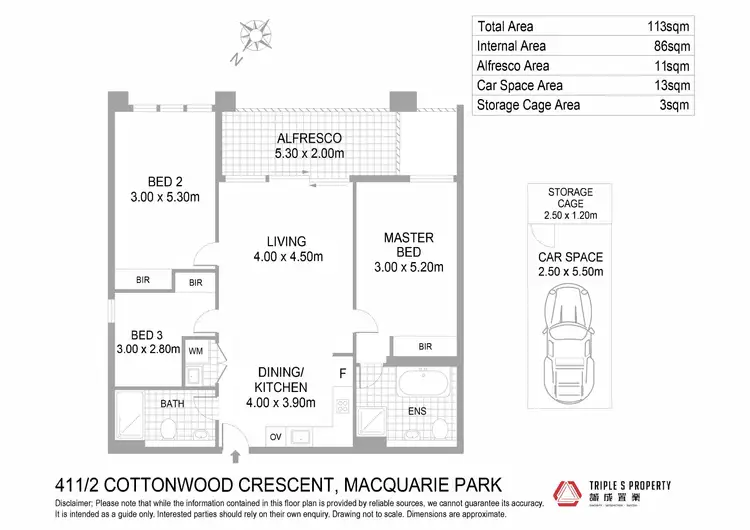 Floorplan of Homely apartment listing, 411/2 Cottonwood Crescent, Macquarie Park NSW 2113