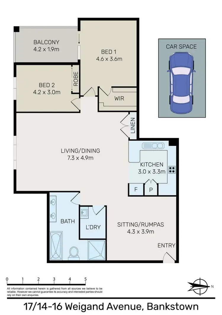 Floorplan of Homely apartment listing, 17/14-16 Weigand Avenue, Bankstown NSW 2200