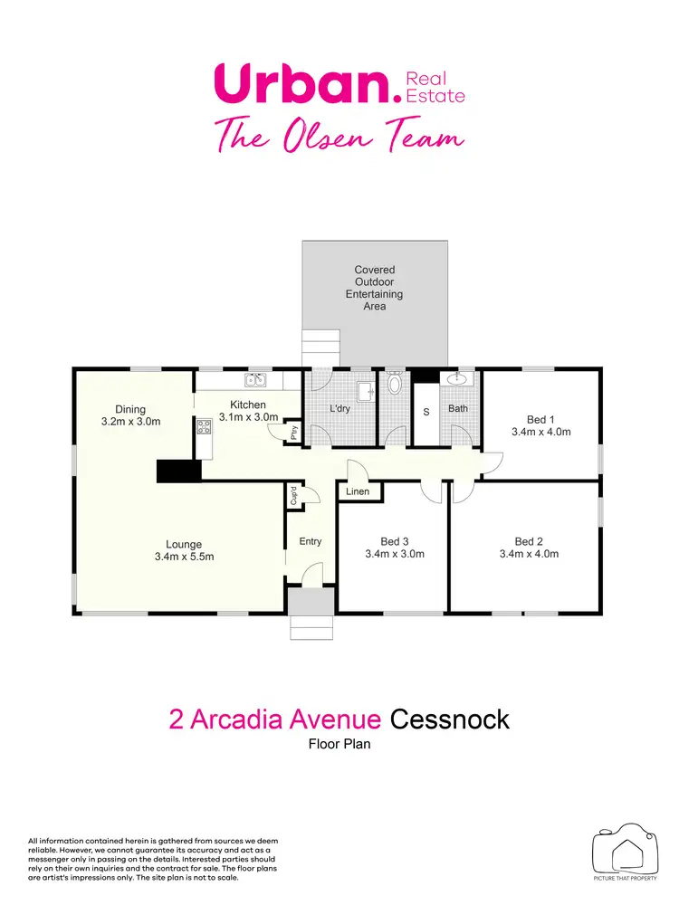 Floorplan of Homely house listing, 2 Arcadia Avenue, Cessnock NSW 2325