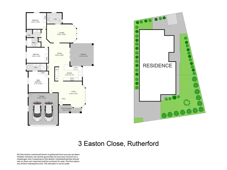 Floorplan of Homely house listing, 3 Easton Close, Rutherford NSW 2320