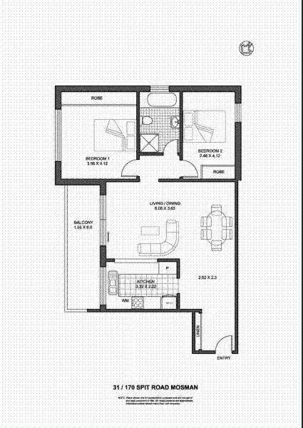 Floorplan of Homely apartment listing, 31/170 Spit Road, Mosman NSW 2088