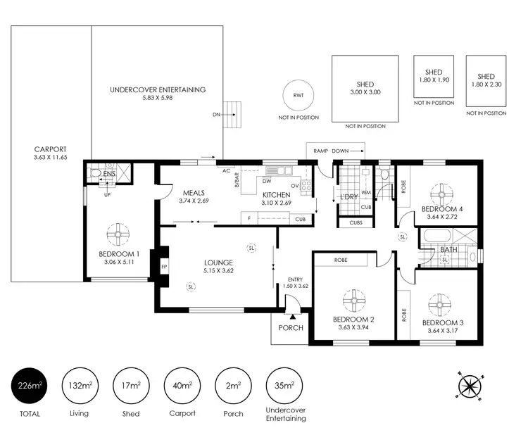 Floorplan of Homely house listing, 48 Nairne Road, Woodside SA 5244