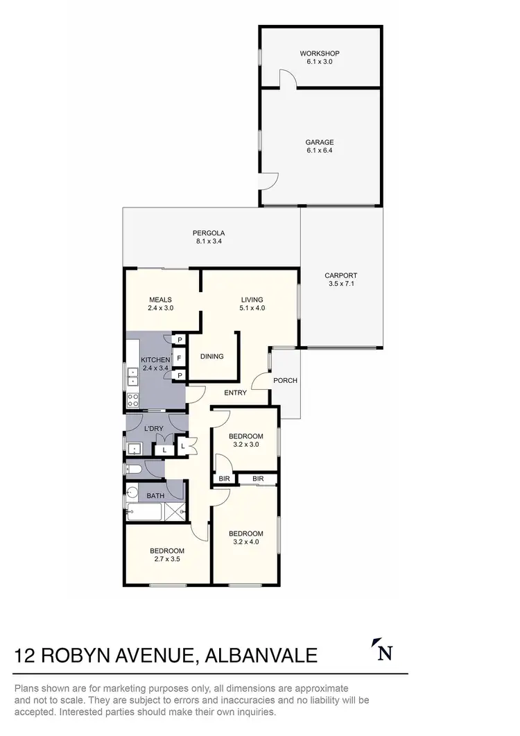 Floorplan of Homely house listing, 12 Robyn Avenue, Albanvale VIC 3021