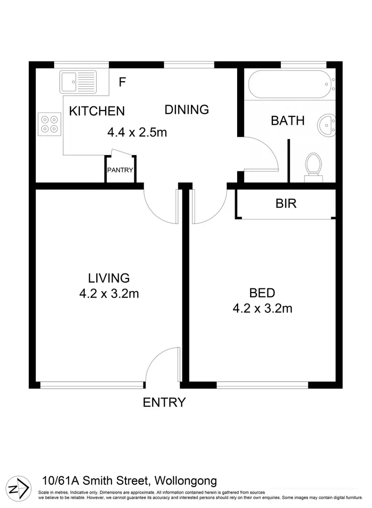 Floorplan of Homely unit listing, 10/61A Smith Street, Wollongong NSW 2500