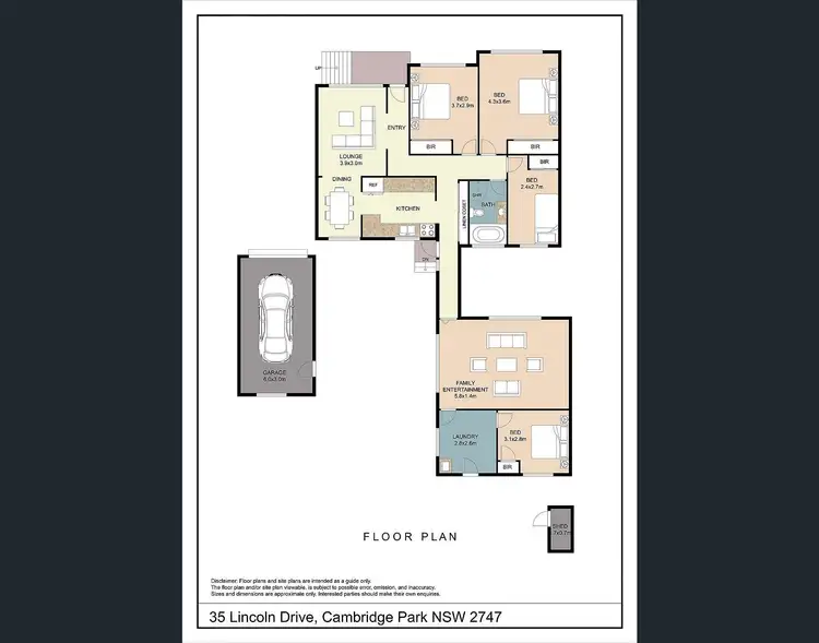 Floorplan of Homely house listing, 35 Lincoln Drive, Cambridge Park NSW 2747
