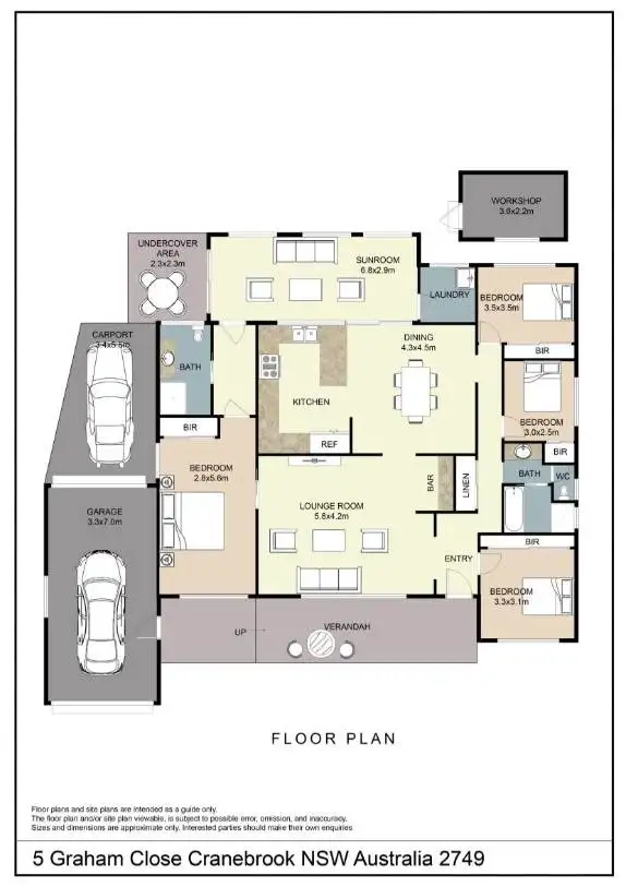 Floorplan of Homely house listing, 5 Graham Close, Cranebrook NSW 2749