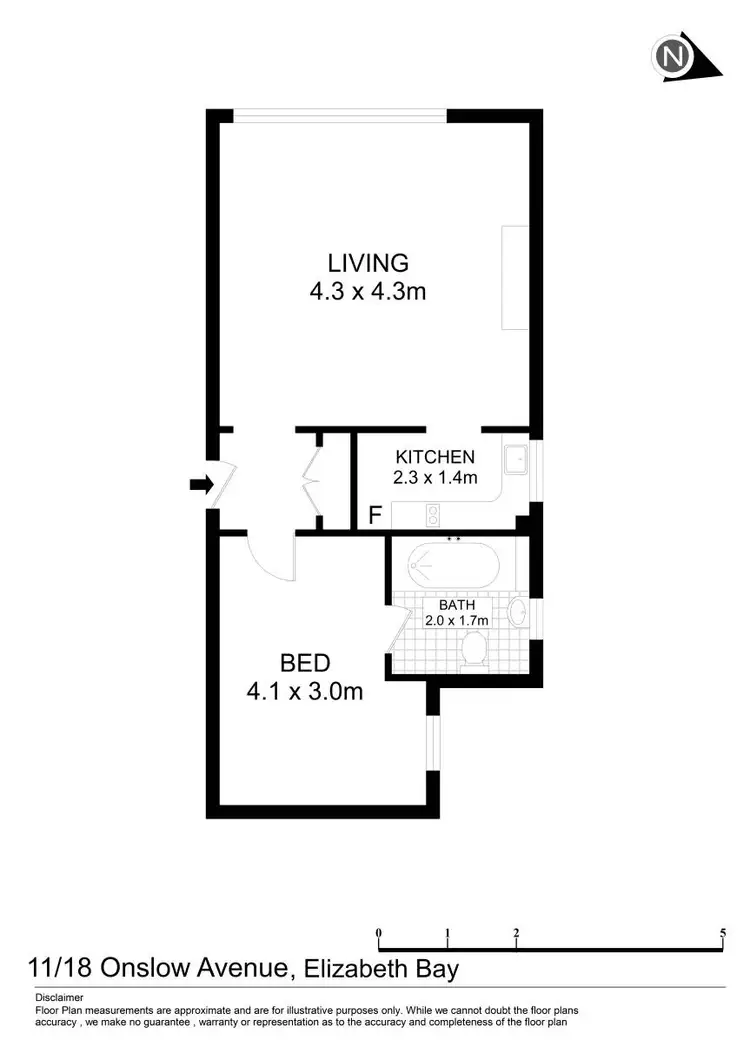 Floorplan of Homely apartment listing, 11/18 Onslow Avenue, Elizabeth Bay NSW 2011