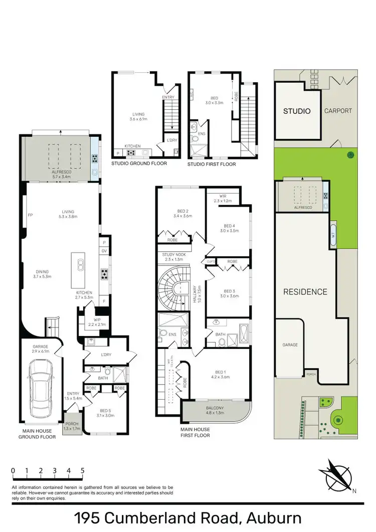 Floorplan of Homely semi-detached listing, 195 Cumberland Road, Auburn NSW 2144