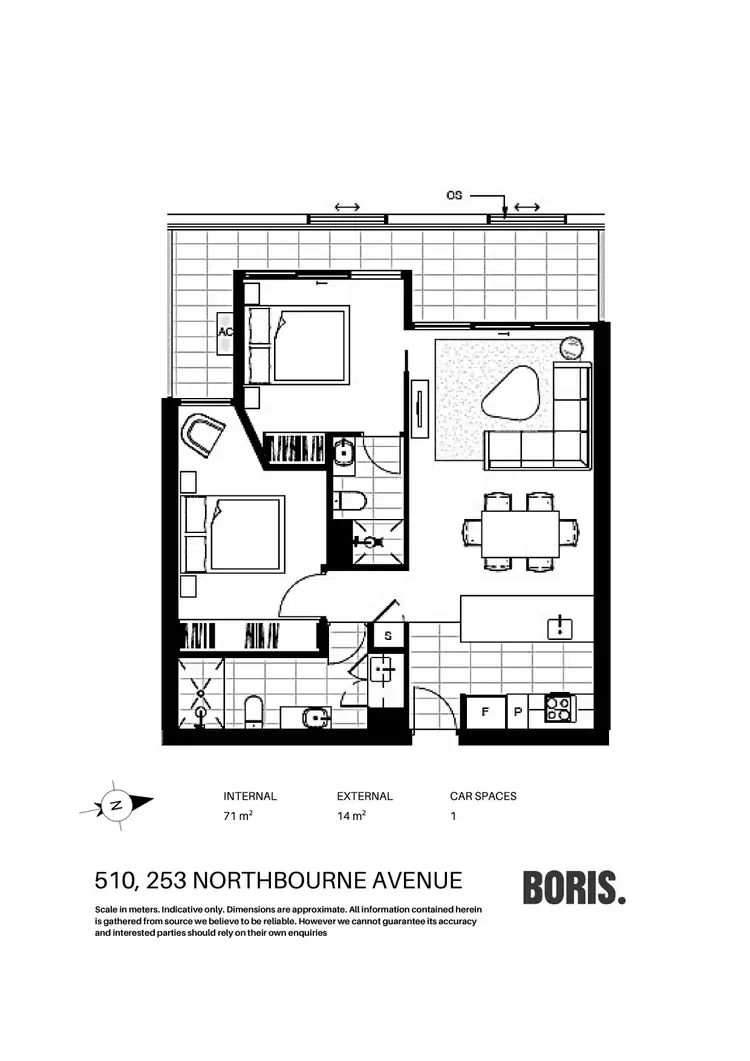 Floorplan of Homely apartment listing, 510/253 Northbourne Avenue, Lyneham ACT 2602